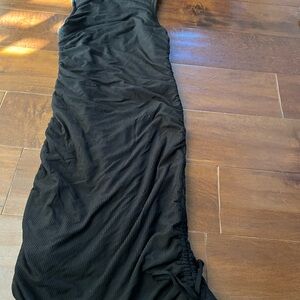 Rue21 Black Ruched Maxi Dress